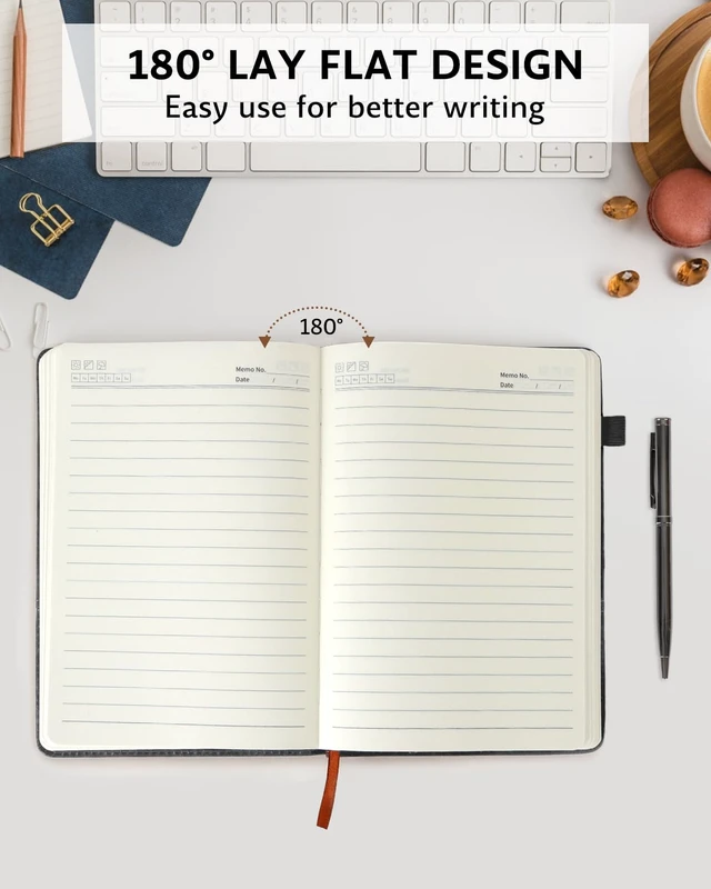 Alt view image 7 of 7 - Leather Journal for Men Women with Pen, A5 5.7"×8.3" Hardcover Notebook Lined Journal 240 Pages with Magnetic Closure, Daily Journal Notebook for Writing Note Taking, Business, Work, Travel (Black)