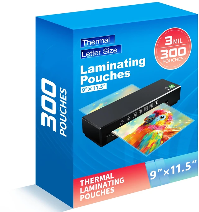 Main image of 300 Pack Laminating Sheets,3 Mil,9"x11.5" Inches for Use with Thermal Laminators,Clear,Letter Size,Office and School Supplies