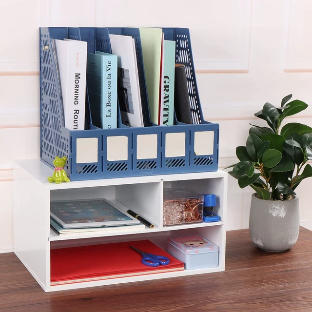 Alt view image 6 of 6 - Printer Stand Shelf with Storage Wood Desk Paper Organizer for Home/Office, Printer Riser, 2 Tier