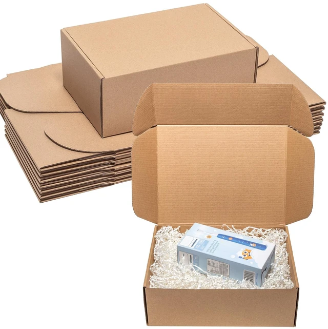 Main image of Shipping Boxes 12x9x4 Inches 20 Pack Corrugated Cardboard Brown Box 3 Layers, Medium Kraft Literature Mailer Packaging Supplies Mailing Boxes for Small Business