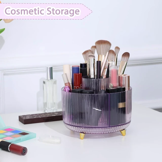 Alt view image 4 of 7 - Rotating Pencil Pen Holder, Pen Organizer with 5 Slots - Aesthetic Desk Organizer and Accessories for School, Home, Office Supplies