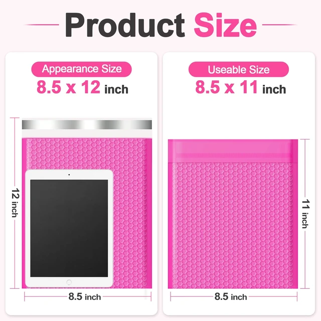 Alt view image 2 of 7 - Bubble Mailers 8.5x11 50 Pack Waterproof Padded Envelopes Self Seal Small Packaging Shipping Bags for Small Businesses to Package and Mail Jewelry Cosmetics, Electronic Products, Cards