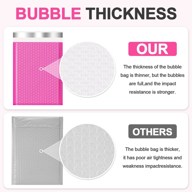 Alt view image 4 of 7 - Bubble Mailers 6x10 100 Pack Waterproof Padded Envelopes Self Seal Small Packaging Shipping Bags for Small Businesses to Package and Mail Jewelry Cosmetics, Electronic Products, Cards