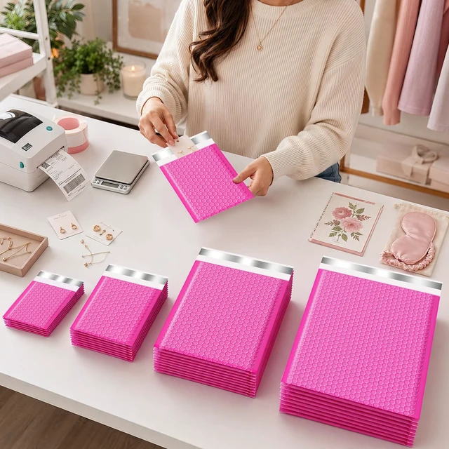 Alt view image 6 of 7 - Bubble Mailers 6x10 100 Pack Waterproof Padded Envelopes Self Seal Small Packaging Shipping Bags for Small Businesses to Package and Mail Jewelry Cosmetics, Electronic Products, Cards