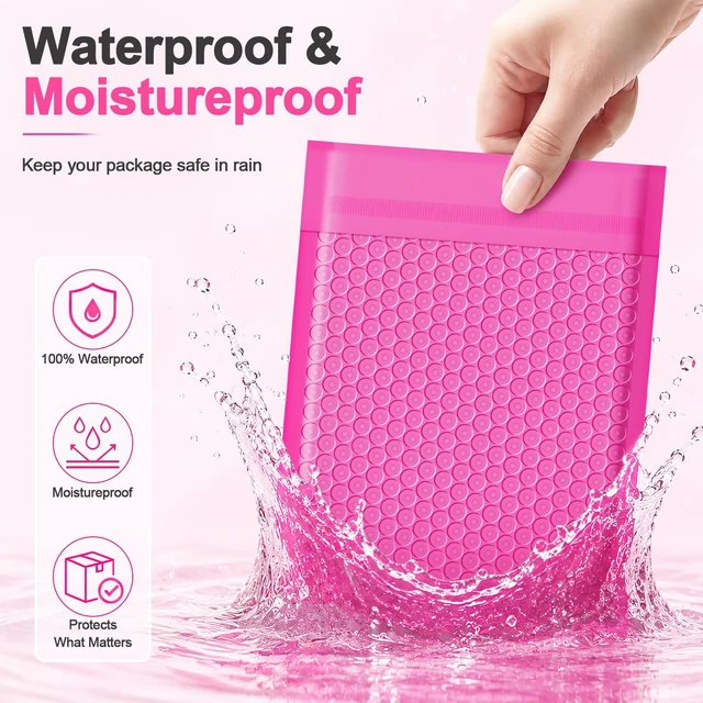 Alt view image 5 of 7 - Bubble Mailers 6x10 100 Pack Waterproof Padded Envelopes Self Seal Small Packaging Shipping Bags for Small Businesses to Package and Mail Jewelry Cosmetics, Electronic Products, Cards
