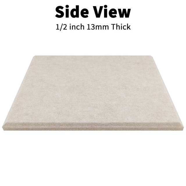 Alt view image 3 of 7 - 1/2'' Thick Cork-Bulletin Board Felt Wall Tiles Squares 12 x 12 in 1700g/m² High Density Felt Pin Boards for Walls, Adhesive, Frameless, Modular, Renter Friendly, Removable, Light Color, 8Pcs