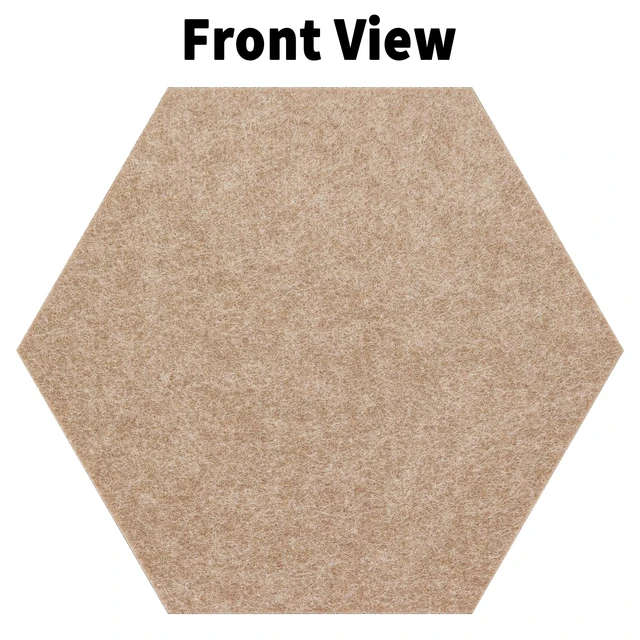 Alt view image 2 of 7 - Hexagon Cork Boards for Walls Self Adhesive, 10 Pack 12 x 10 inch 1300g/m² Dense Felt Bulletin Tiles, Frameless, Peel and Stick, Renter Friendly, Modern, Modular, for Office Dorm Room Decor