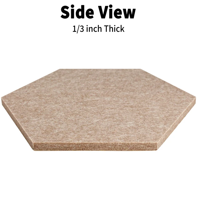 Alt view image 3 of 7 - Hexagon Cork Boards for Walls Self Adhesive, 10 Pack 12 x 10 inch 1300g/m² Dense Felt Bulletin Tiles, Frameless, Peel and Stick, Renter Friendly, Modern, Modular, for Office Dorm Room Decor