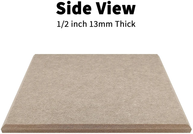 Alt view image 3 of 7 - 1/2'' Thick Felt Bulletin Board Squares, Dartboard Wall Protector 1700g/m² Ultra-Dense Felt Panels for Walls, Self Adhesive, Frameless, Modular, Renter Friendly, Removable, 8 Pack 12'' x 12''