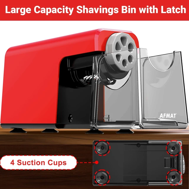 Alt view image 7 of 7 - PSD1 Electric Pencil Sharpener 6 Hole, Cordless & Rechargeable, Colored Pencil Sharpener for 6-11mm Pencils, Auto Stop, Super Fast, 10,000+ Sharpenings, Battery Powered for Classroom/Home/Office