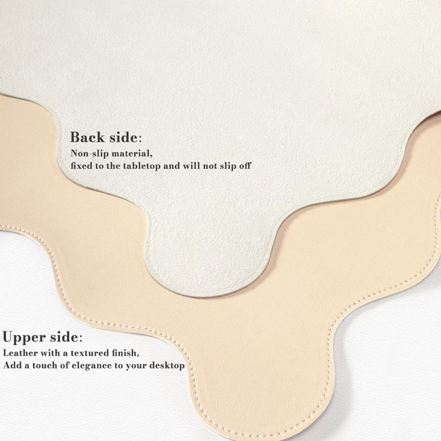 Alt view image 5 of 7 - Beige Desk Blotter 35.4"x15.7", Desk Protector for Workspace Mouse Pad with Big Mousepad and Anti-Slip, Romantic Floral Desk Pad for Computer Travel Vanity Office Workspace Area