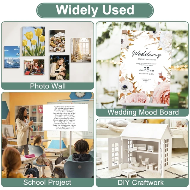 Alt view image 4 of 7 - 12 Pack White Foam Board 18" x 24", 3/16" (5MM) Thick Board Poster Acid-Free Foam Core, Double Sided Foamboard Sheets for Projects, Art, Craft, Presentations and Wedding Signage