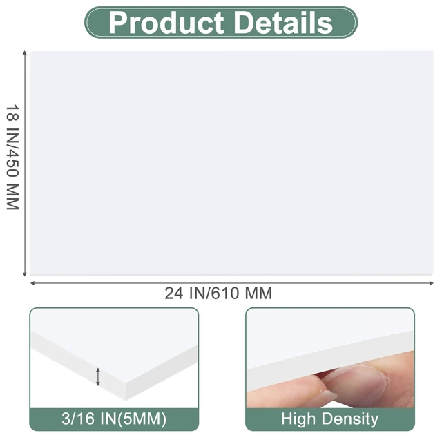 Alt view image 2 of 7 - 12 Pack White Foam Board 18" x 24", 3/16" (5MM) Thick Board Poster Acid-Free Foam Core, Double Sided Foamboard Sheets for Projects, Art, Craft, Presentations and Wedding Signage