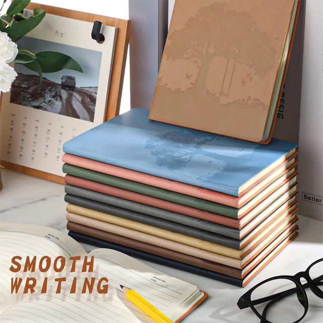 Alt view image 3 of 7 - 36 Pcs A5 PU Leather Journals Bulk Tree Notebooks, Mixed Colors