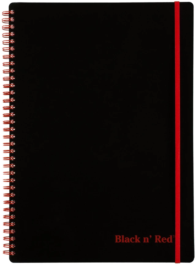 Main image of Notebook, Business Journal, 11-3/4" x 8-1/4", 70 Sheets, Ruled, Optik Paper, Scribzee App, Flexible Poly Cover, Wirebound, (E67008)