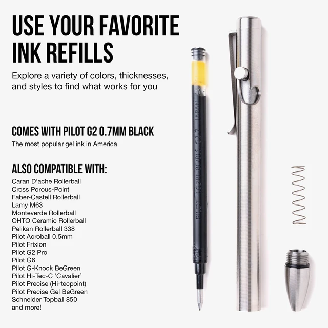 Alt view image 4 of 7 - Titanium Bolt Action Pen - Standard Length - 100% Made in the USA - All-Metal Construction - Guaranteed for Life