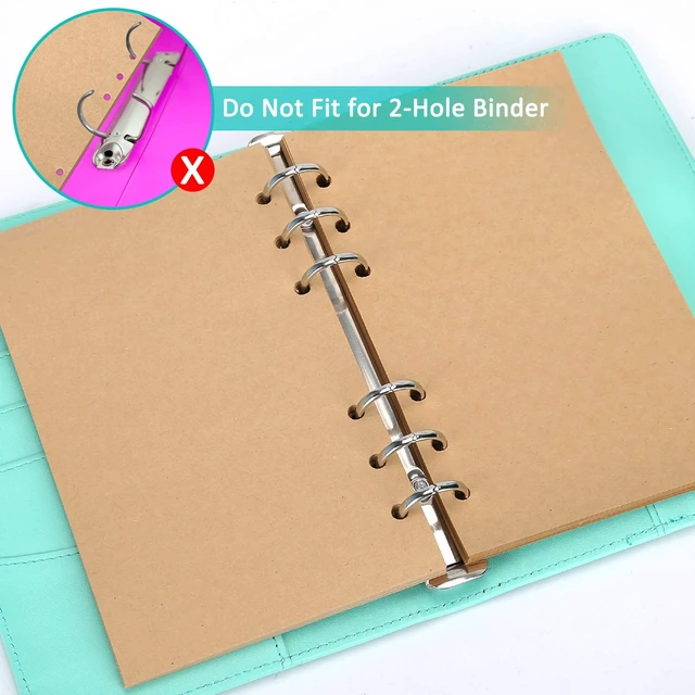 Alt view image 4 of 6 - A6 Refill Paper, 320 Pages A6 Loose Leaf Paper 6 Hole Notebook Refills for 6 Ring Refillable Binder Notebook Planner Diary Journals Painting Personal Organiser-Blank Pages (Pack of 2)