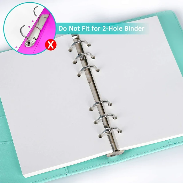 Alt view image 4 of 6 - A6 Refill Paper, 320 Pages A6 Loose Leaf Paper 6 Hole Notebook Refills for 6 Ring Refillable Binder Notebook Planner Diary Journals Painting Personal Organiser-Blank Pages (Pack of 2)