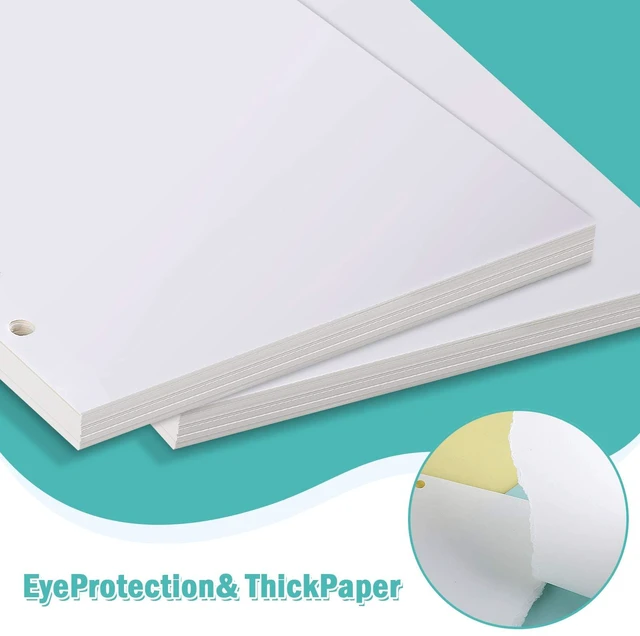 Alt view image 5 of 6 - A6 Refill Paper, 320 Pages A6 Loose Leaf Paper 6 Hole Notebook Refills for 6 Ring Refillable Binder Notebook Planner Diary Journals Painting Personal Organiser-Blank Pages (Pack of 2)
