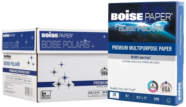 Main image of Premium Multi-Use Printer & Copy Paper, 10 Reams, White, Letter (8.5inx11in), 5000 Sheets Per Case, 20 Lb, 97 Brightness, FSC Certified
