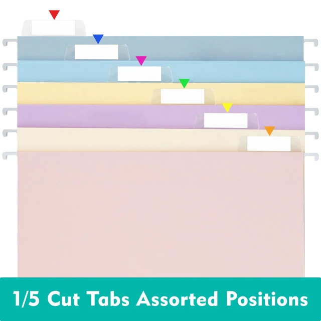 Alt view image 5 of 7 - Hanging File Folders Letter Size, 30-Pack Hanging File Folder with 1/5-Cut Tabs, Color File Folders Hanging Organizers for Filing Cabinet, Bulky Files & Medical Charts