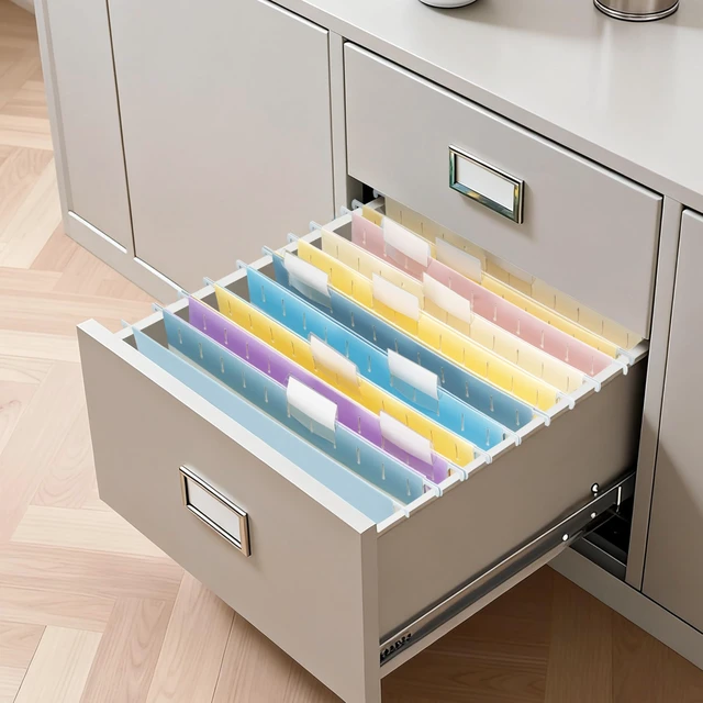 Alt view image 6 of 7 - Hanging File Folders Letter Size, 30-Pack Hanging File Folder with 1/5-Cut Tabs, Color File Folders Hanging Organizers for Filing Cabinet, Bulky Files & Medical Charts