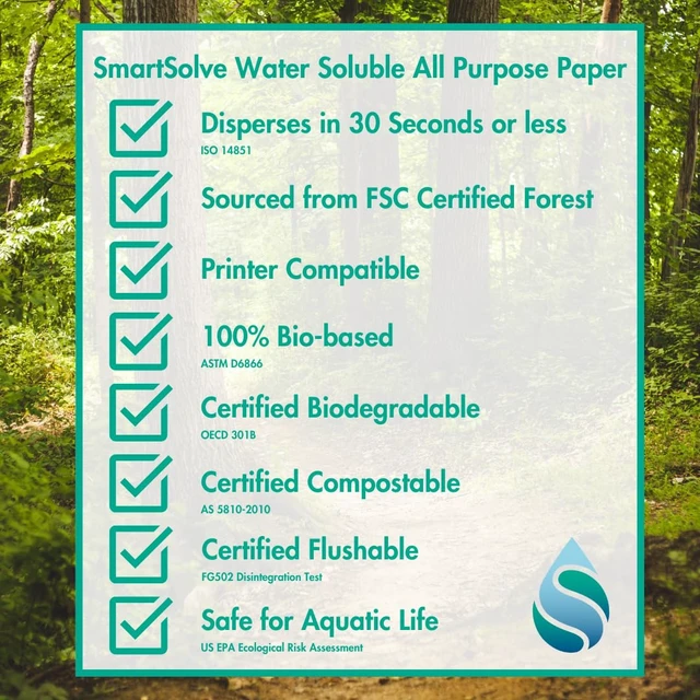 Alt view image 6 of 6 - 3 pt. Water-Soluble Paper Dissolves Quickly in Water Biodegradable Eco-Friendly Printer Compatible Crafts, Drawing, Notes Letter Size, 8.5 x 11 Pack of 100 White Sheets