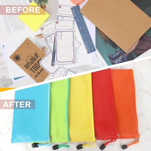 Alt view image 4 of 7 - 35pcs Pencil Pouch Bulk, 9.3x4.7 Inches Small Zipper Pouches for Bill Office School Supplies Cosmetics Travel Accessories in 12 Colors