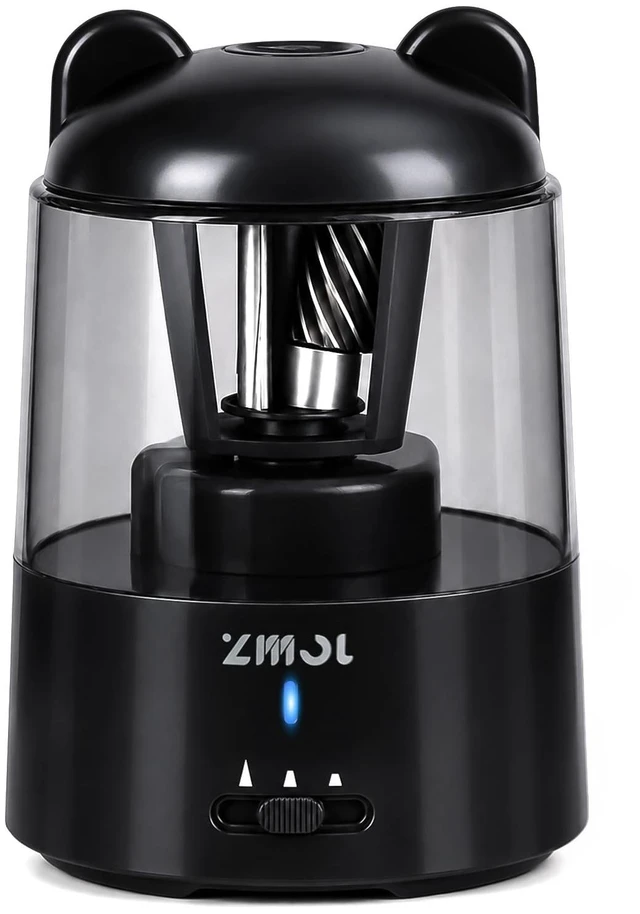 Main image of Rechargeable Electric Pencil Sharpener for Colored Pencils Black Automatic Stop 3 Modes To Choose Quick Charge Classroom/Home use