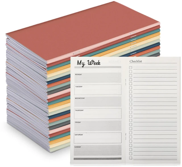 Main image of 30 Pcs Pocket Calendar 2026-2027 Planner Bulk,Bright Color Daily Weekly Planner, Small Pocket Journal, to Do List Goals Notepad, Customer Service Week Gifts