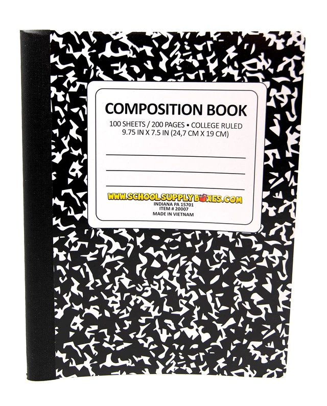 Alt view image 2 of 7 - 100 Sheet Composition Notebooks 5 College Ruled Writing Notebooks - 1 Black, 1 Red, 1 Green, 1 Blue, and 1 Yellow (College Ruled)