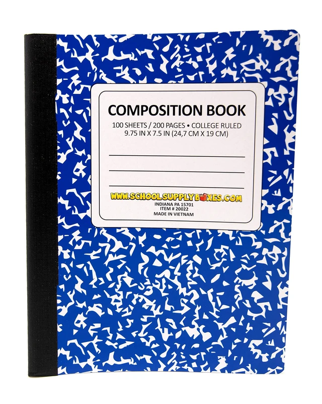 Alt view image 3 of 7 - 100 Sheet Composition Notebooks 5 College Ruled Writing Notebooks - 1 Black, 1 Red, 1 Green, 1 Blue, and 1 Yellow (College Ruled)
