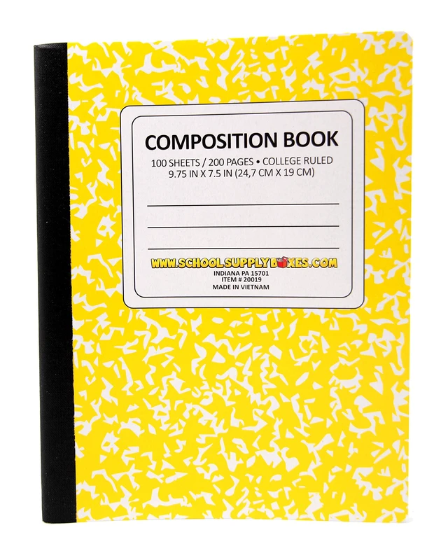 Alt view image 4 of 7 - 100 Sheet Composition Notebooks 5 College Ruled Writing Notebooks - 1 Black, 1 Red, 1 Green, 1 Blue, and 1 Yellow (College Ruled)