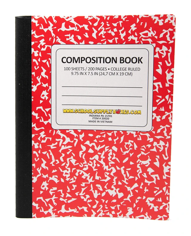Alt view image 6 of 7 - 100 Sheet Composition Notebooks 5 College Ruled Writing Notebooks - 1 Black, 1 Red, 1 Green, 1 Blue, and 1 Yellow (College Ruled)