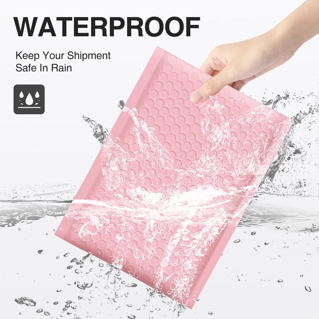 Alt view image 3 of 7 - Bubble Mailers 6x10 Inch Light Pink 25 Pack Poly Padded Envelopes Small Business Mailing Packages Opaque Self Seal Adhesive Waterproof Boutique Shipping Bags for Jewelry Makeup Supplies #0
