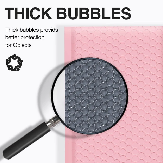 Alt view image 4 of 7 - Bubble Mailers 6x10 Inch Light Pink 25 Pack Poly Padded Envelopes Small Business Mailing Packages Opaque Self Seal Adhesive Waterproof Boutique Shipping Bags for Jewelry Makeup Supplies #0