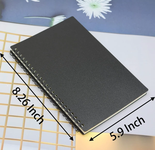 Alt view image 2 of 7 - Spiral Notebook, 8 Pcs A5 Thick Plastic Hardcover 7mm College Ruled 8 Color 80 Sheets -160 Pages Journals for Study, Work, Travel and Notes (A5, 8 Pcs 8 Color)