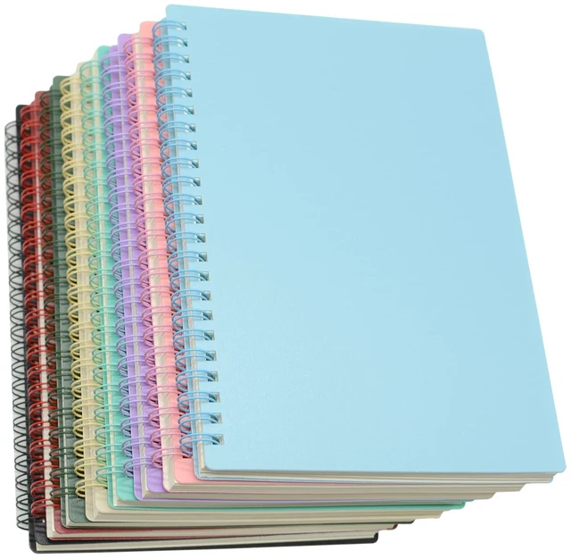 Main image of Spiral Notebook, 8 Pcs A5 Thick Plastic Hardcover 7mm College Ruled 8 Color 80 Sheets -160 Pages Journals for Study, Work, Travel and Notes (A5, 8 Pcs 8 Color)