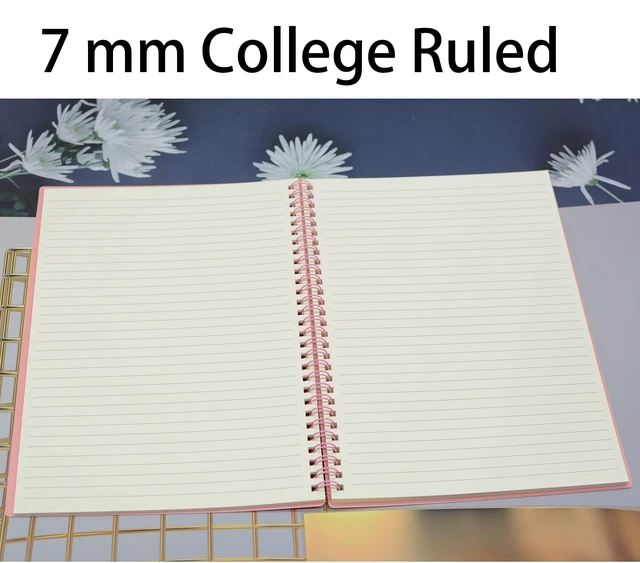 Alt view image 3 of 7 - Spiral Notebook, 8 Pcs A5 Thick Plastic Hardcover 7mm College Ruled 8 Color 80 Sheets -160 Pages Journals for Study, Work, Travel and Notes (A5, 8 Pcs 8 Color)