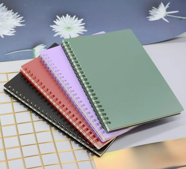 Alt view image 6 of 7 - Spiral Notebook, 8 Pcs A5 Thick Plastic Hardcover 7mm College Ruled 8 Color 80 Sheets -160 Pages Journals for Study, Work, Travel and Notes (A5, 8 Pcs 8 Color)
