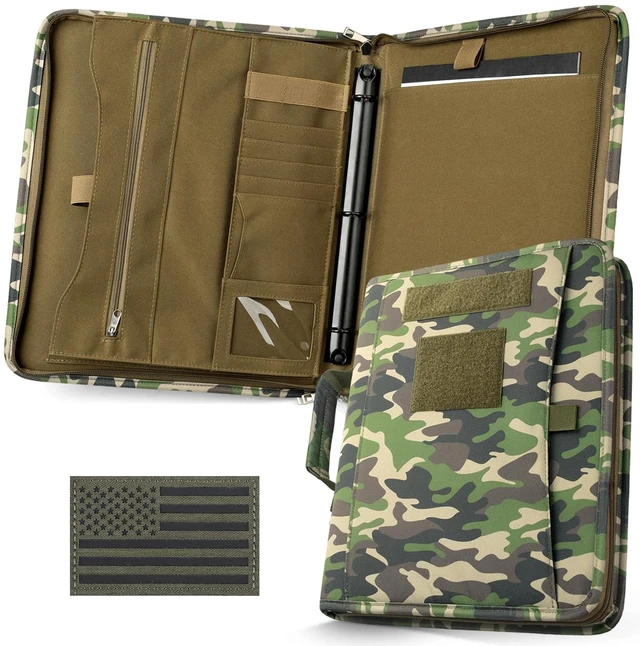 Main image of Portfolio Padfolio Binder Detachable 3-Ring Planner Large-12x13.6" Zip Notebook Cover, Handle Art Portfolio Bag, A4 Letter Paper, 1" O-Ring, for Gift Work Travels Office School