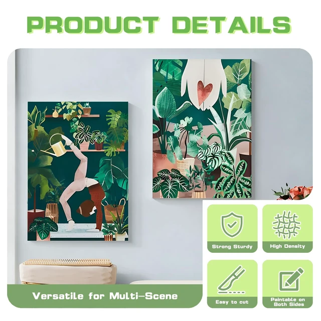 Alt view image 3 of 7 - 4 Pack Foam Board 30"x40", 0.23 Inch Thickness Poster Board, Double-Sided Acid-Free Foam Core Board, Large Lightweight Polystyrene Board for Painting, Display, Craft & School Projects, White
