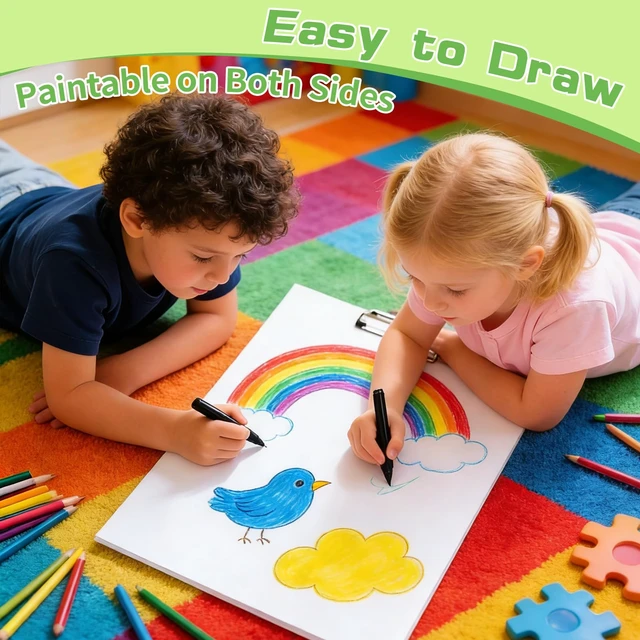 Alt view image 6 of 7 - 4 Pack Foam Board 30"x40", 0.23 Inch Thickness Poster Board, Double-Sided Acid-Free Foam Core Board, Large Lightweight Polystyrene Board for Painting, Display, Craft & School Projects, White