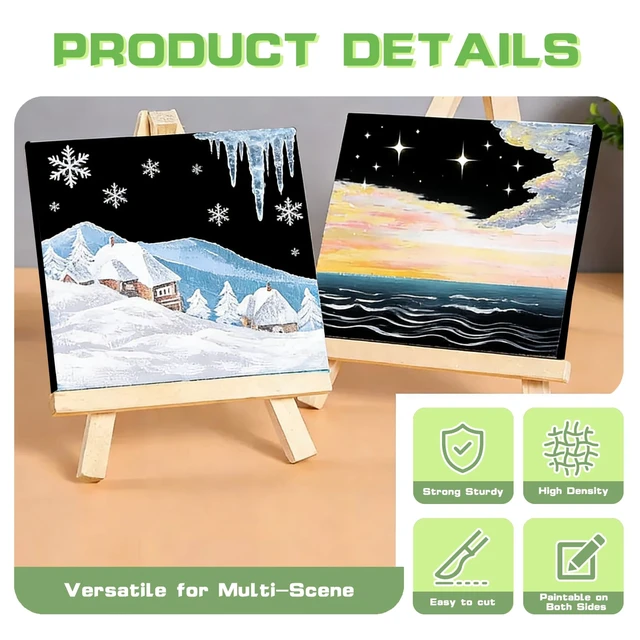 Alt view image 3 of 7 - 4 Pack Foam Board 30"x40", 0.23 Inch Thickness Poster Board, Double-Sided Acid-Free Foam Core Board, Large Lightweight Polystyrene Board for Painting, Display, Craft & School Projects, Black