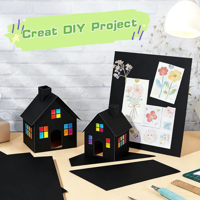 Alt view image 7 of 7 - 4 Pack Foam Board 30"x40", 0.23 Inch Thickness Poster Board, Double-Sided Acid-Free Foam Core Board, Large Lightweight Polystyrene Board for Painting, Display, Craft & School Projects, Black