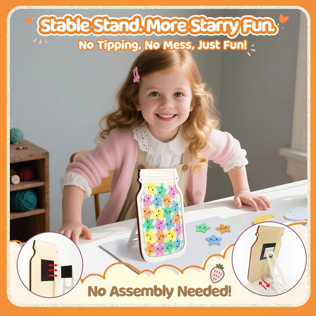 Alt view image 7 of 7 - Magnetic Reward Jars for Kids - 25 Star Tokens Reward Jar for Classroom Visible Progress, Positive Habit Building, Easy-to-Handle Tokens, Home & Classroom Use, Reusable Goal Tracking