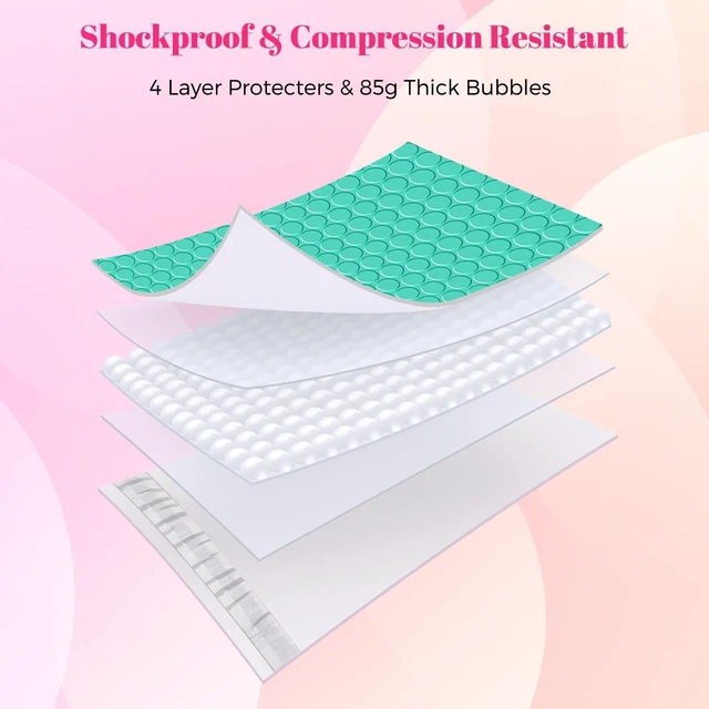Alt view image 5 of 7 - Bubble Mailers 10x13" Padded Envelopes Teal 40 Pack Waterproof Poly Shipping Bags for Clothing,Self Seal Cushioning,Mailing Pouches for Shipping Books,Jewelry,Makeup Supplies,Opaque,Bulk
