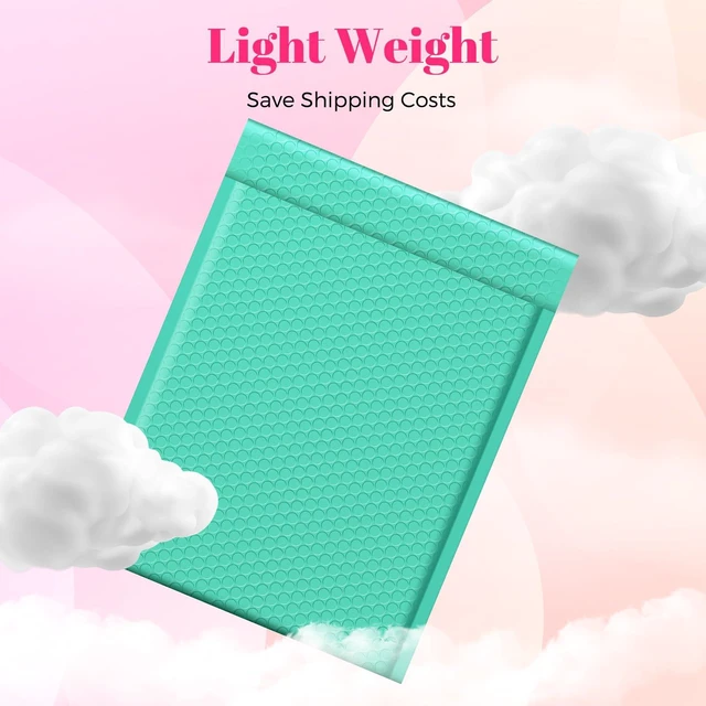 Alt view image 6 of 7 - Bubble Mailers 10x13" Padded Envelopes Teal 40 Pack Waterproof Poly Shipping Bags for Clothing,Self Seal Cushioning,Mailing Pouches for Shipping Books,Jewelry,Makeup Supplies,Opaque,Bulk