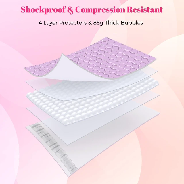 Alt view image 5 of 7 - Bubble Mailers 10x13" Padded Envelopes Lavender Purple 40 Pack Poly Shipping Bags for Clothing,Waterproof Self Seal Cushioning,Mailing Pouches for Books,Jewelry,Makeup Supplies,#000,Bulk