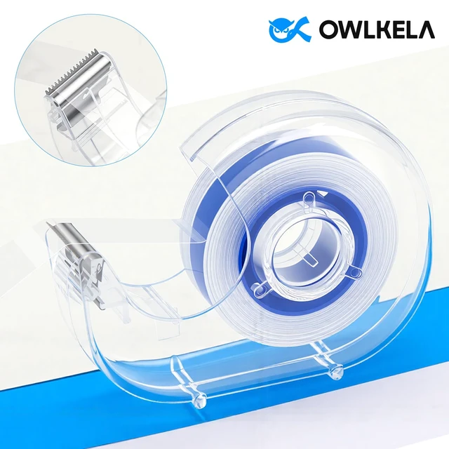 Alt view image 4 of 7 - 40 Pcs Clear Tape Dispensers, 1 Inch Blue Core Refillable Dispensers, Transparent Tape, 0.7" x 27 yds Per Roll, Ideal for School, Office, Gift Wrapping and Craft